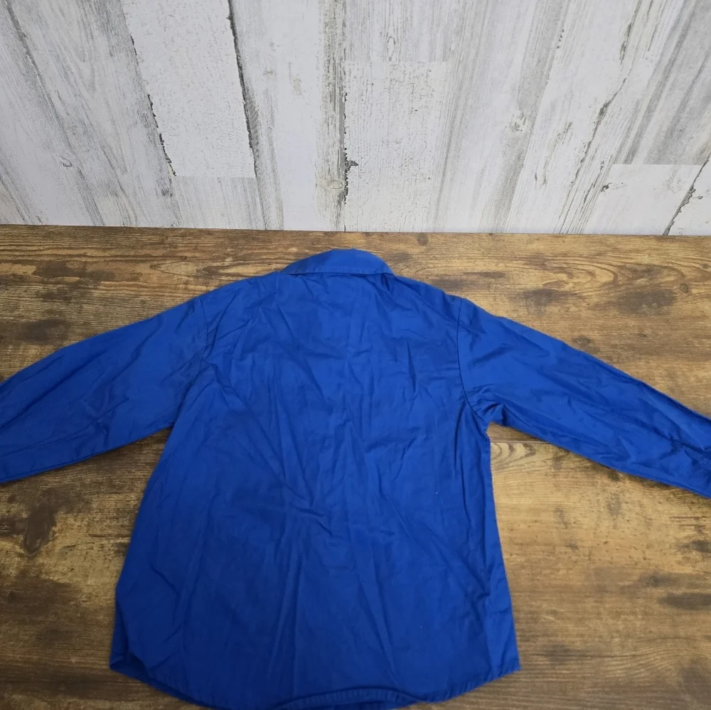 Nautica Boys Vibrant Blue Long Sleeve Button Down Shirt Size 7